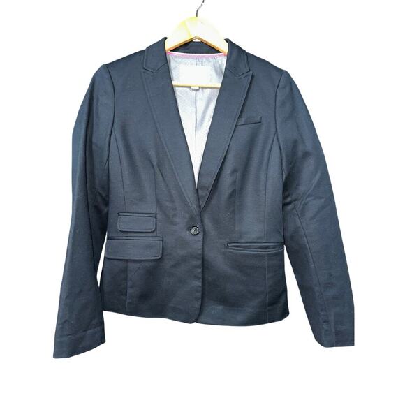 Banana Republic Blazer Single Button Classic Office Work Career Black 8 - Picture 1 of 9